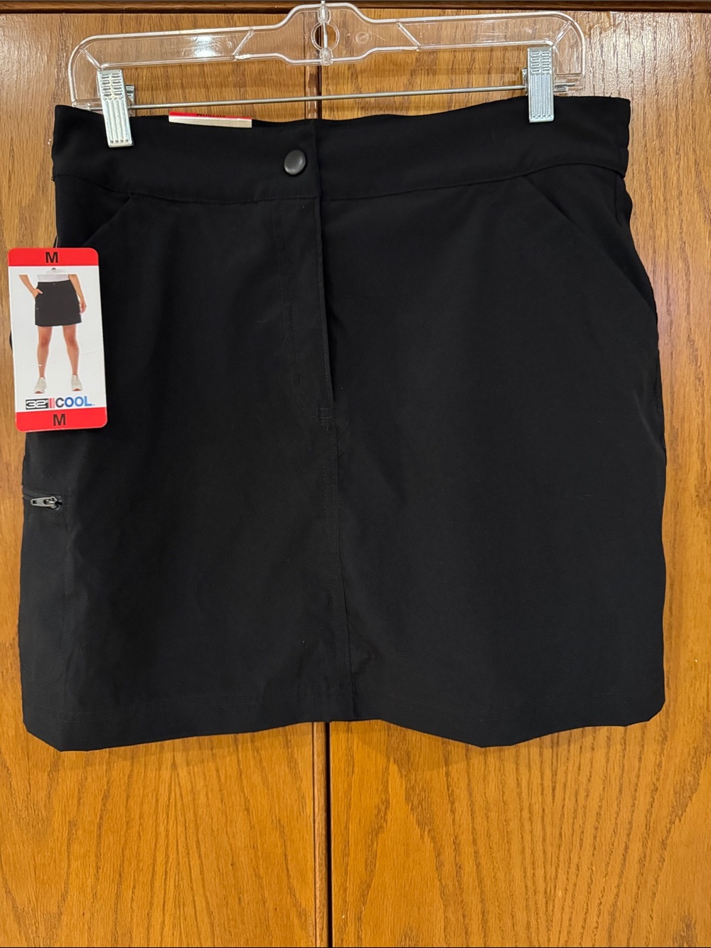 32 Cool Women’s Size Medium Black Golf Skirt Spandex Casual Pockets Stretchy